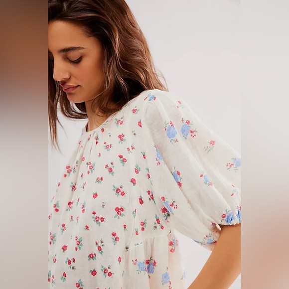 FREE PEOPLE CHLOE PRINTED TOP SIZE XS - Picture 5 of 9